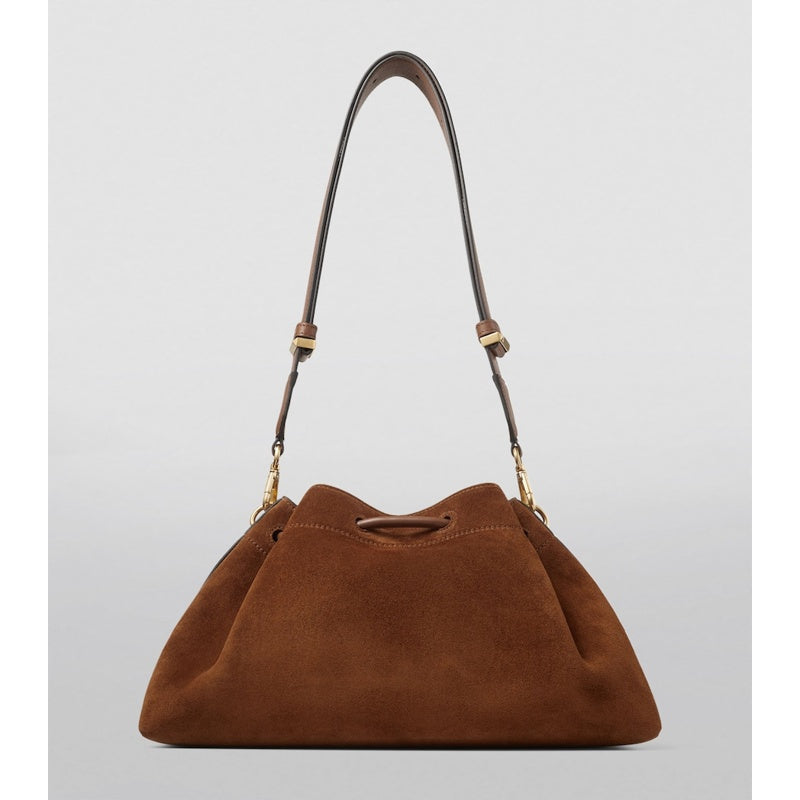Bolsa Bucket Medium Suede Cinch