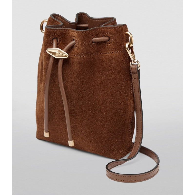 Bolsa Bucket Mini Suede Cinch