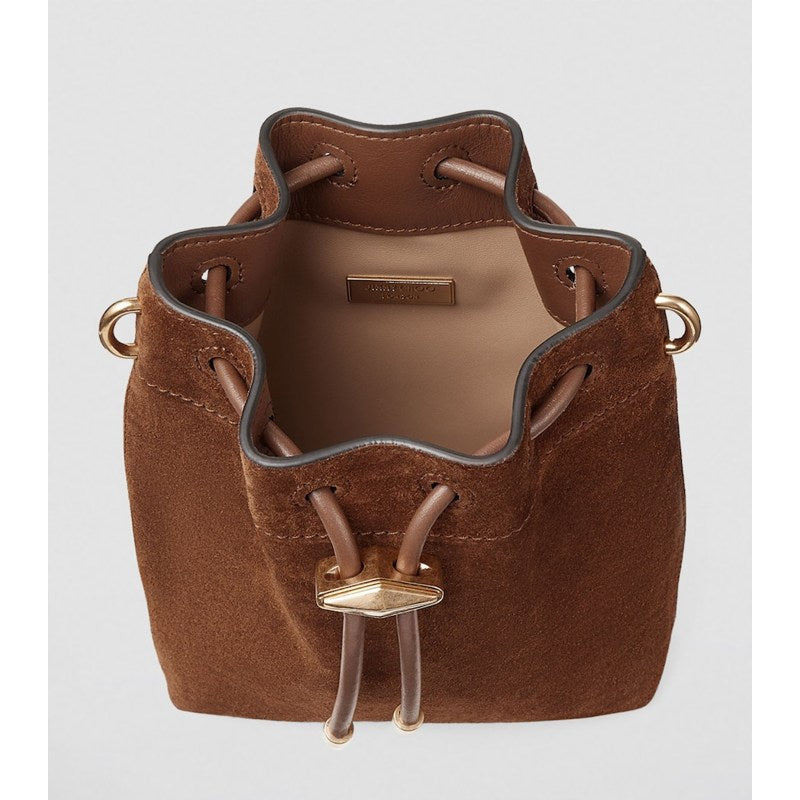 Bolsa Bucket Mini Suede Cinch