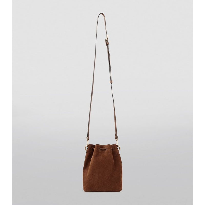 Bolsa Bucket Mini Suede Cinch