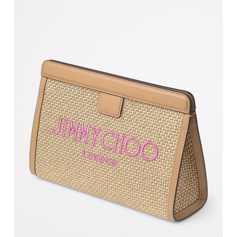 Bolsa Clutch Raffia Trim Avenue