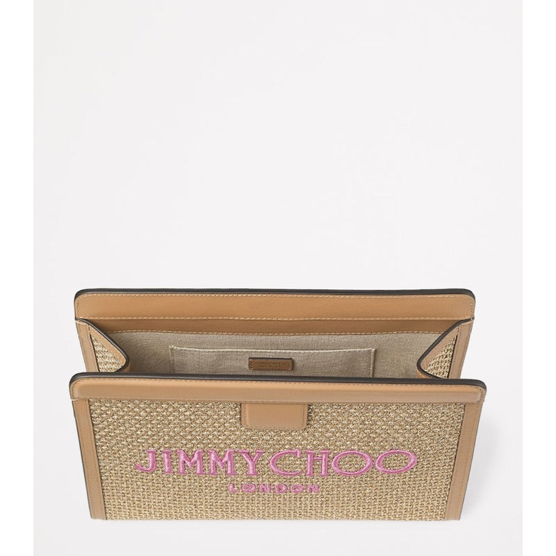 Bolsa Clutch Raffia Trim Avenue