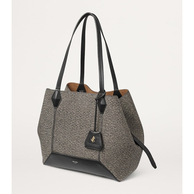 Bolsa Tote Diamond Medium Embellished Herringbone