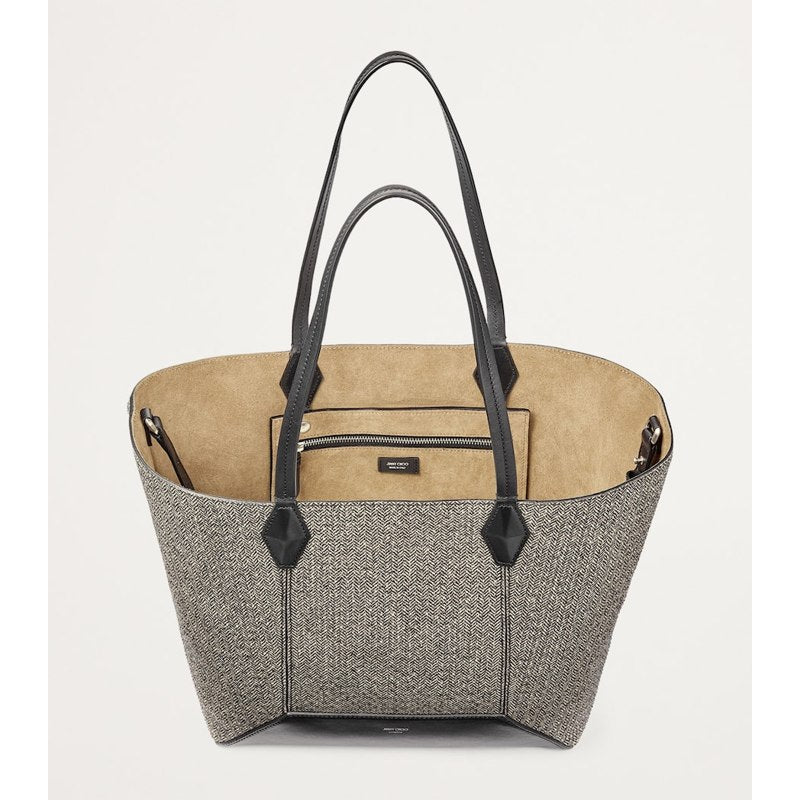 Bolsa Tote Diamond Medium Embellished Herringbone