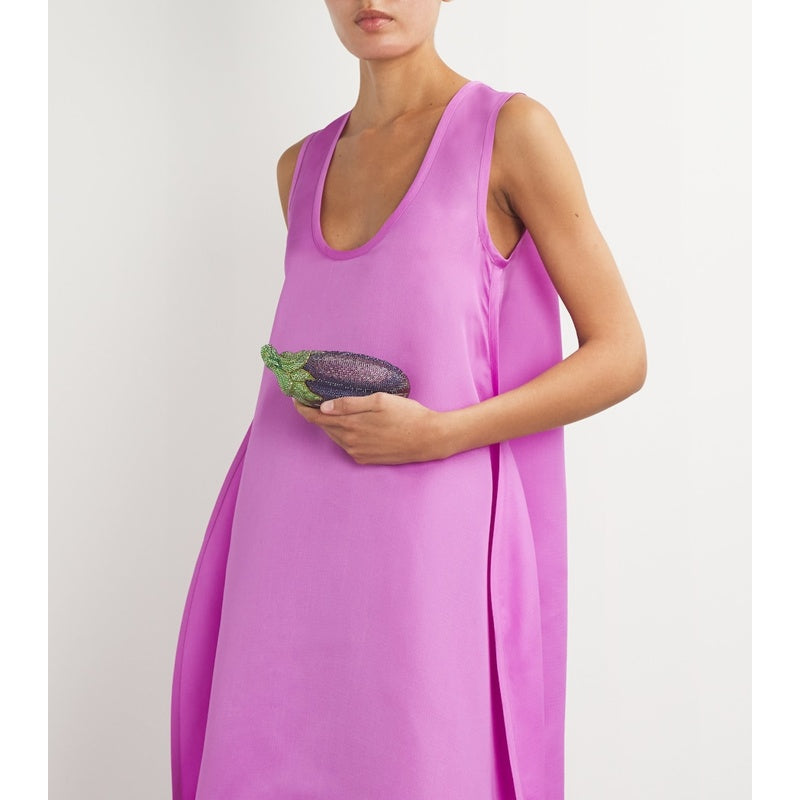 Bolsa Clutch Embellished Eggplant