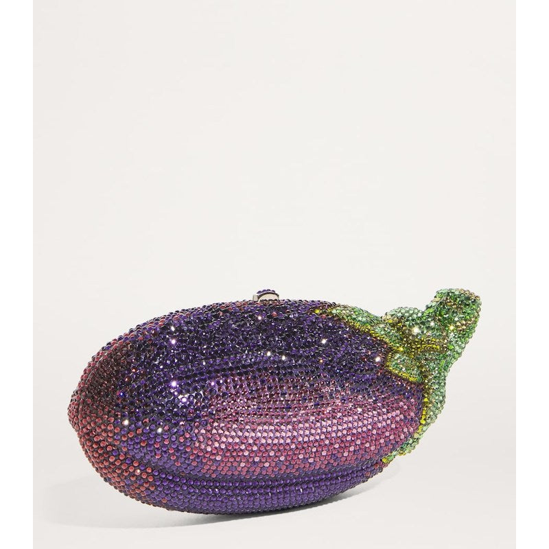 Bolsa Clutch Embellished Eggplant