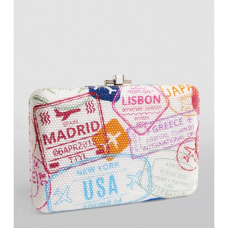 Bolsa Clutch Slim Slide Passport Stamps