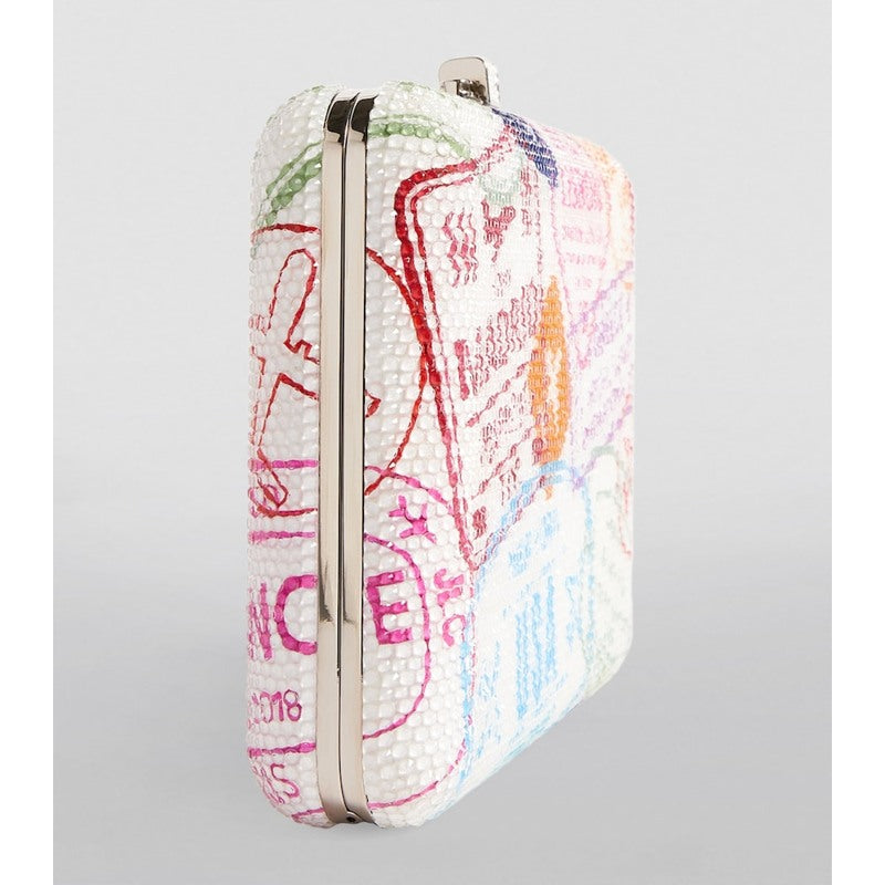 Bolsa Clutch Slim Slide Passport Stamps