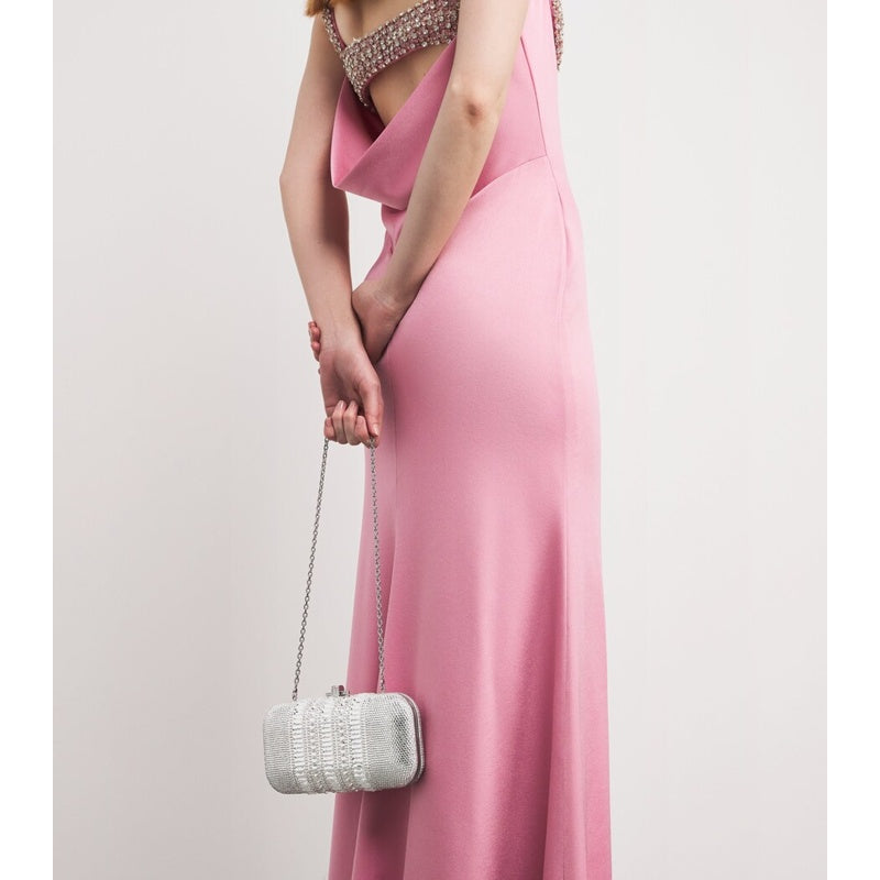 Bolsa Clutch Crystal-Embellished Long Slide