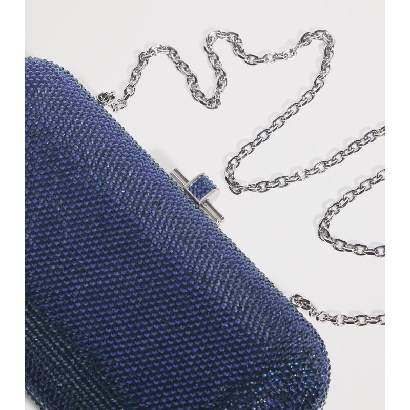 Bolsa Clutch Crystal-Embellished Long Slide