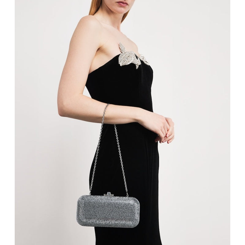 Bolsa Clutch Crystal-Embellished Long Slide