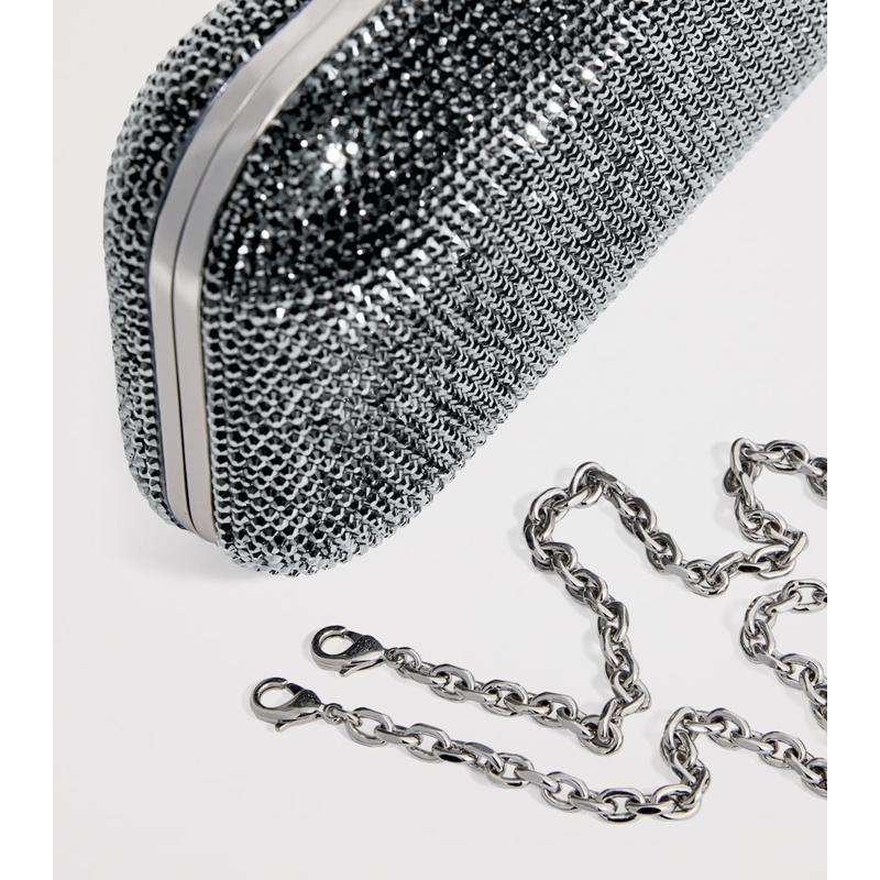 Bolsa Clutch Crystal-Embellished Long Slide