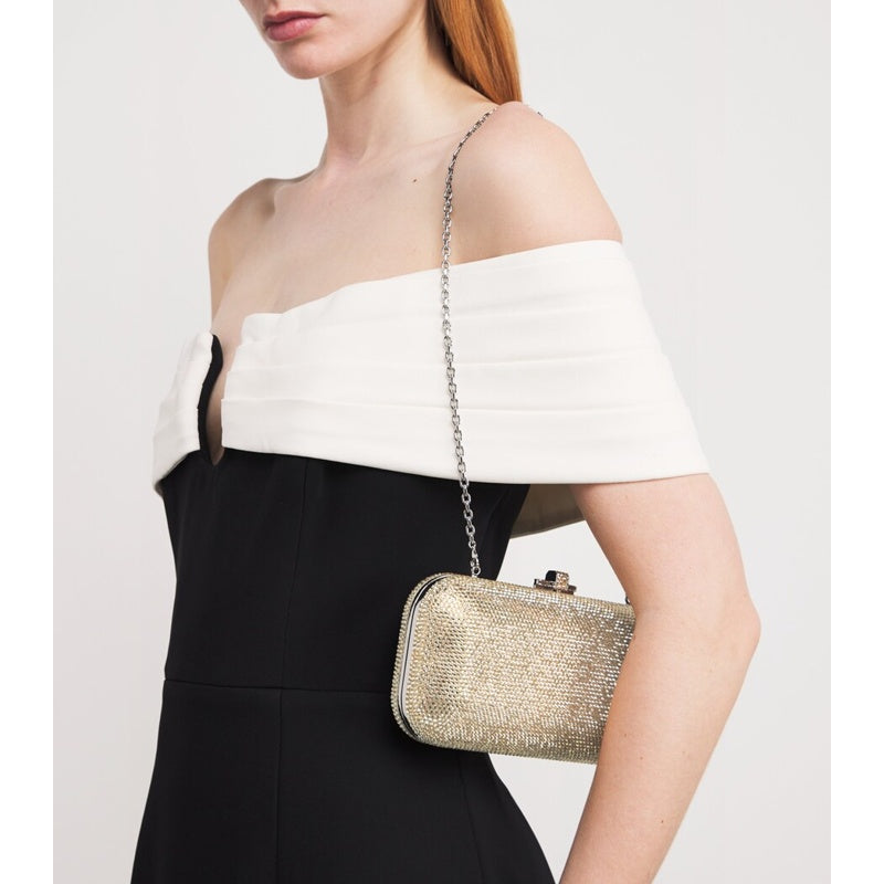 Bolsa Clutch Crystal-Embellished Long Slide