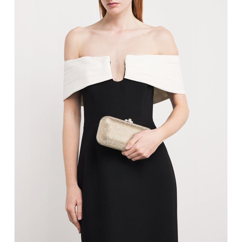 Bolsa Clutch Crystal-Embellished Long Slide
