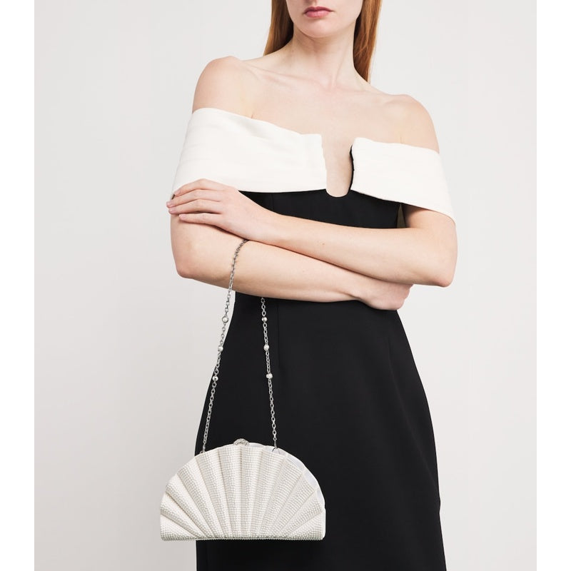 Bolsa Clutch Satin Pearlised Origami Fan
