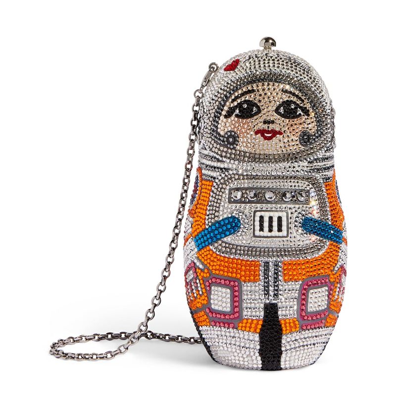 Bolsa Clutch Crystal-Embellished Astronaut - Mercado de Luxo - O Maior E-Commerce de Bens, Produtos e Serviços de Luxo do Brasil.