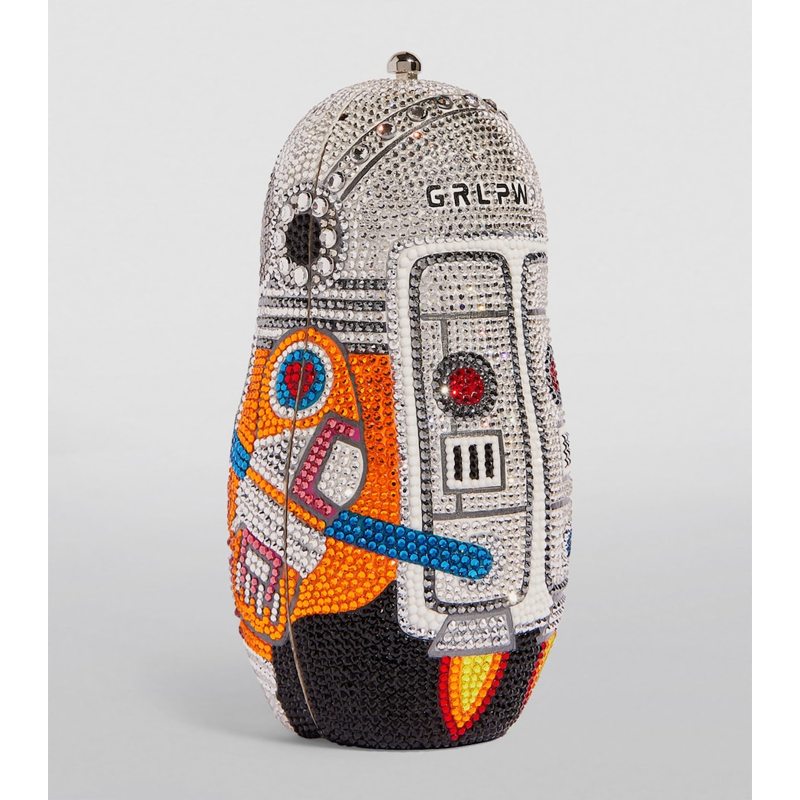 Bolsa Clutch Crystal-Embellished Astronaut