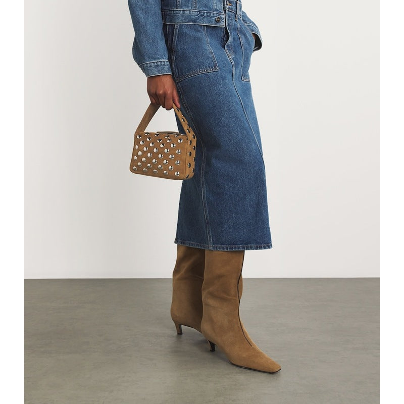 Bolsa Handle Mini Suede Elena