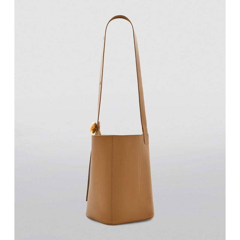 Bolsa Bucket Medium Pebble-Calfskin