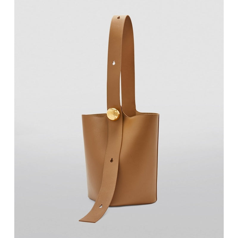 Bolsa Bucket Medium Pebble-Calfskin