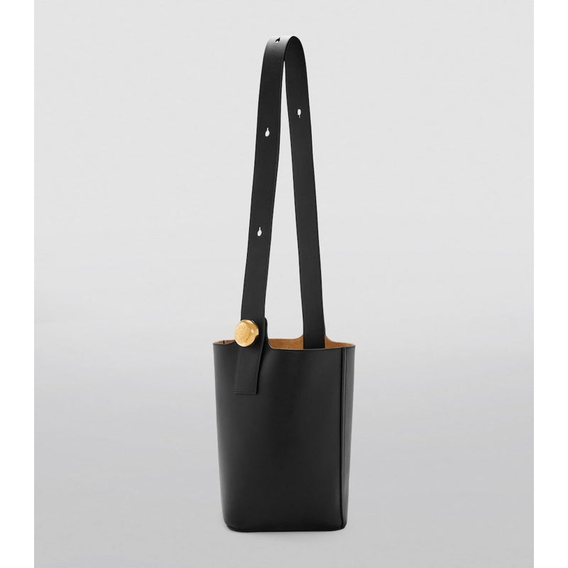 Bolsa Bucket Medium Pebble-Calfskin
