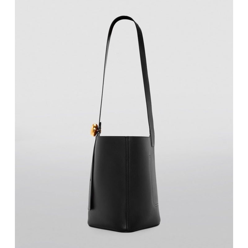 Bolsa Bucket Medium Pebble-Calfskin