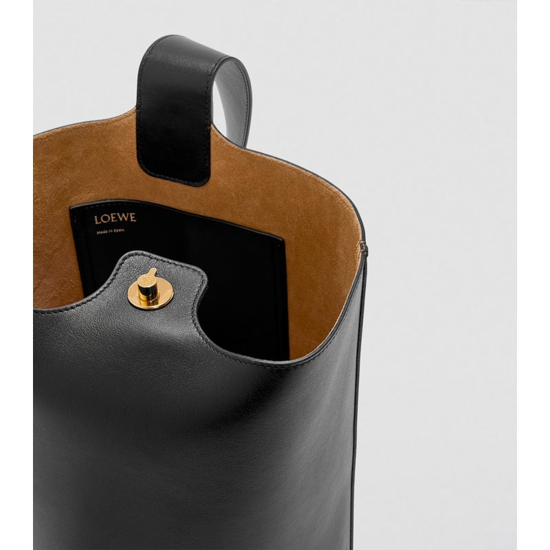 Bolsa Bucket Medium Pebble-Calfskin