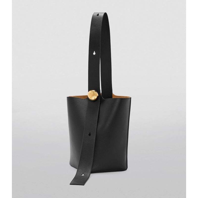 Bolsa Bucket Medium Pebble-Calfskin