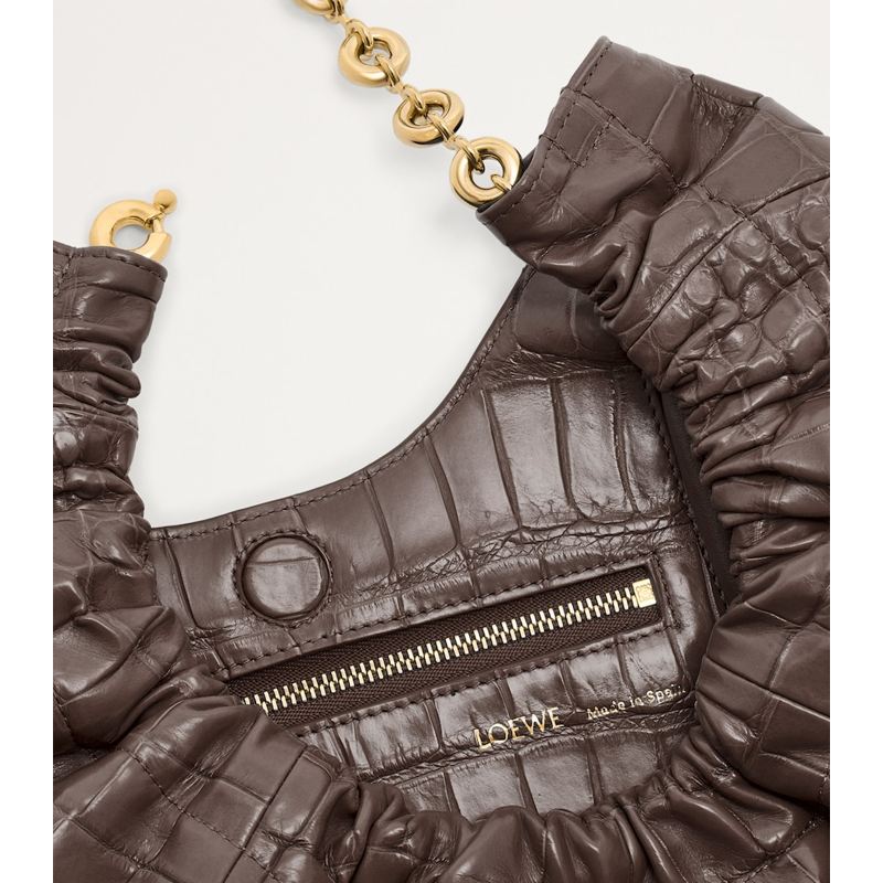 Bolsa Shoulder Small Crocodile Squeeze