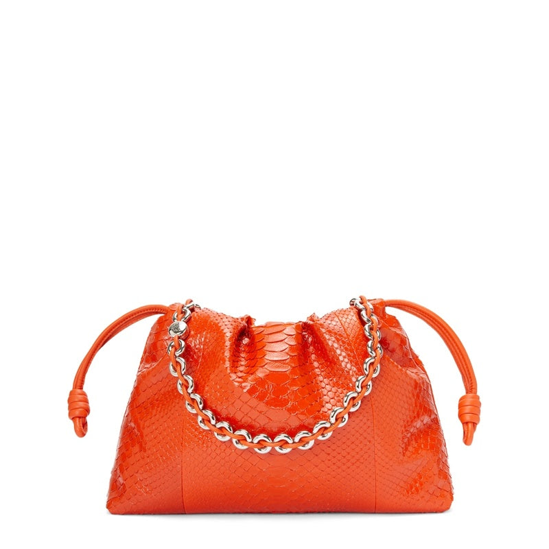 Bolsa Shoulder Large Python Skin Flamenco - Mercado de Luxo - O Maior E-Commerce de Bens, Produtos e Serviços de Luxo do Brasil.