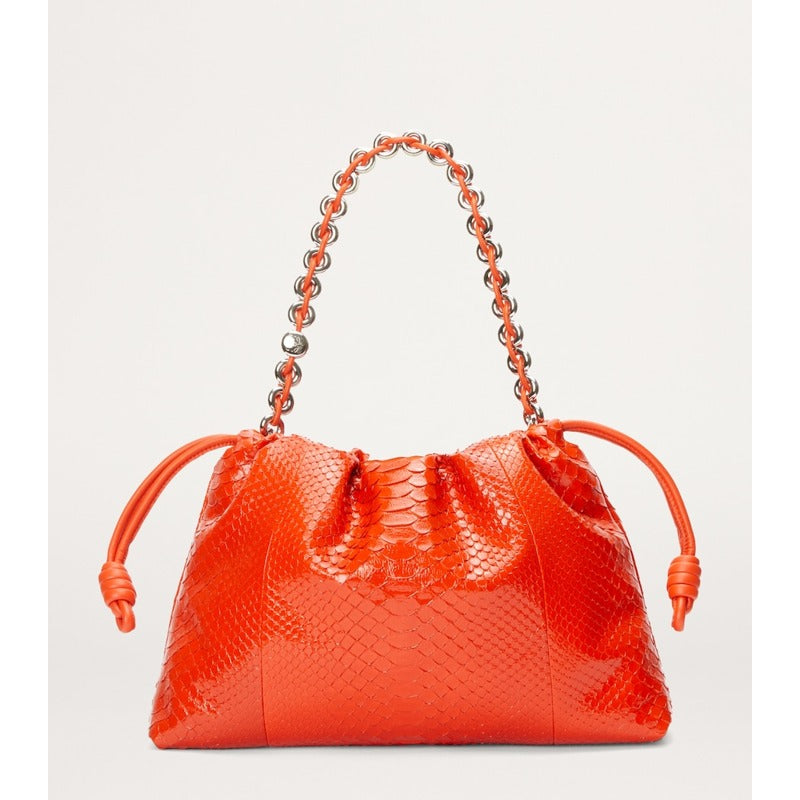 Bolsa Shoulder Large Python Skin Flamenco