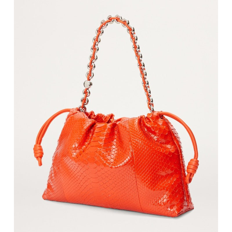 Bolsa Shoulder Large Python Skin Flamenco