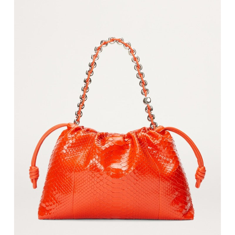 Bolsa Shoulder Large Python Skin Flamenco