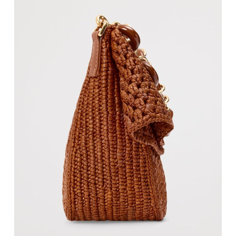 Bolsa Shoulder Collab x Paula's Ibiza Medium Raffia Ola
