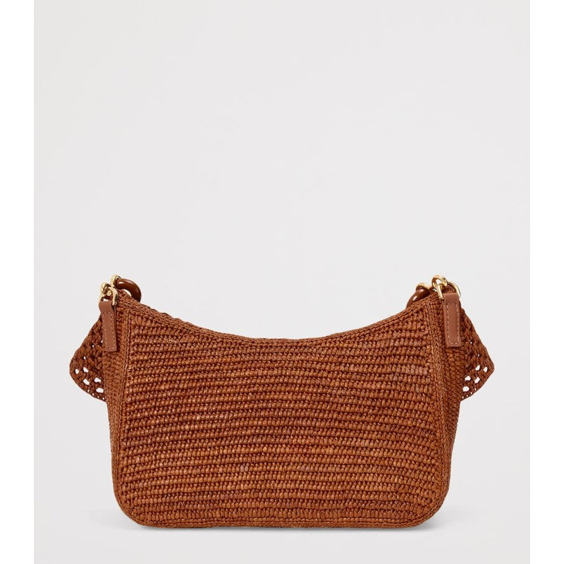 Bolsa Shoulder Collab x Paula's Ibiza Medium Raffia Ola