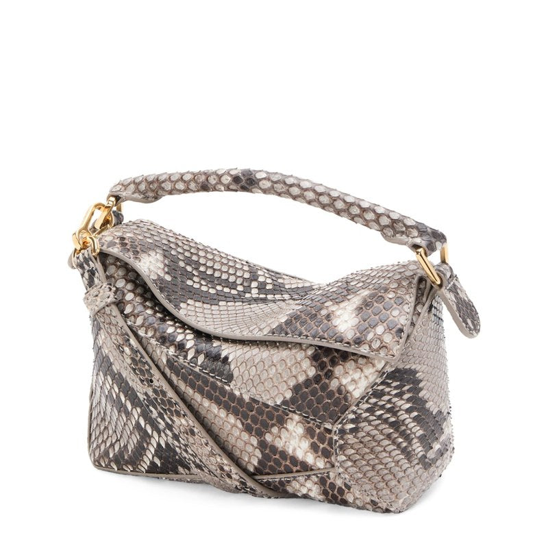 Bolsa Handle Mini Snakeskin Puzzle Edge - Mercado de Luxo - O Maior E-Commerce de Bens, Produtos e Serviços de Luxo do Brasil.