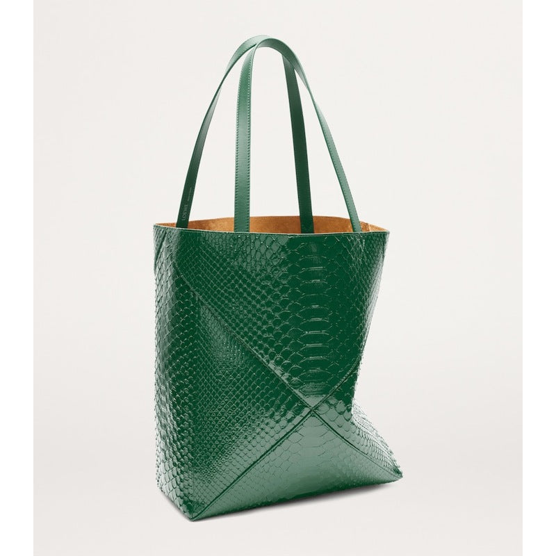 Bolsa Tote Large Python Skin Puzzle Fold