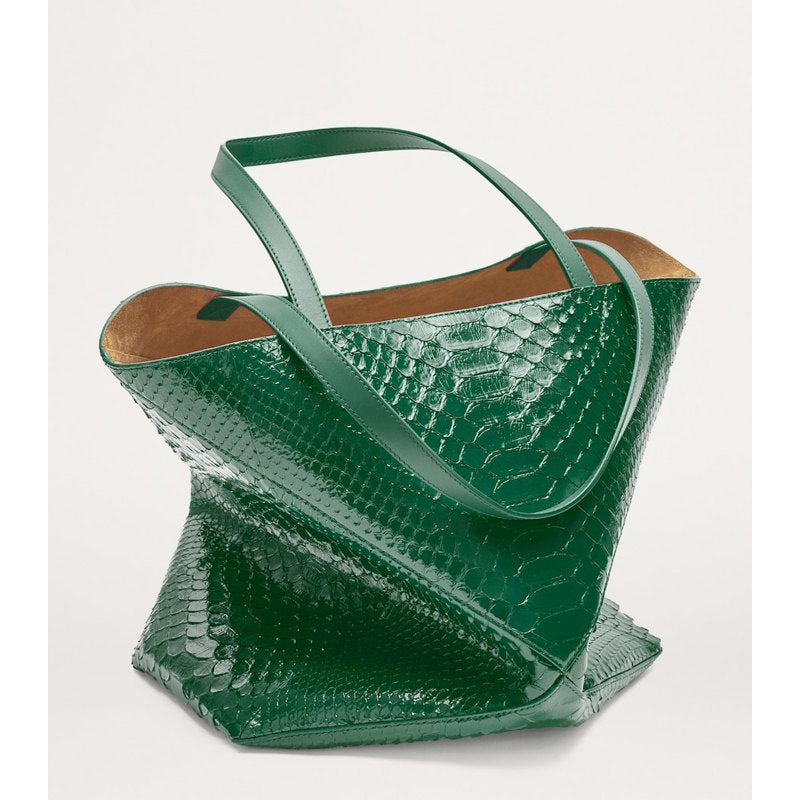 Bolsa Tote Large Python Skin Puzzle Fold
