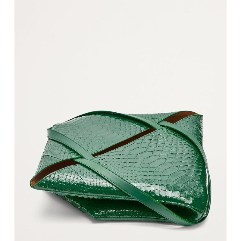 Bolsa Tote Large Python Skin Puzzle Fold