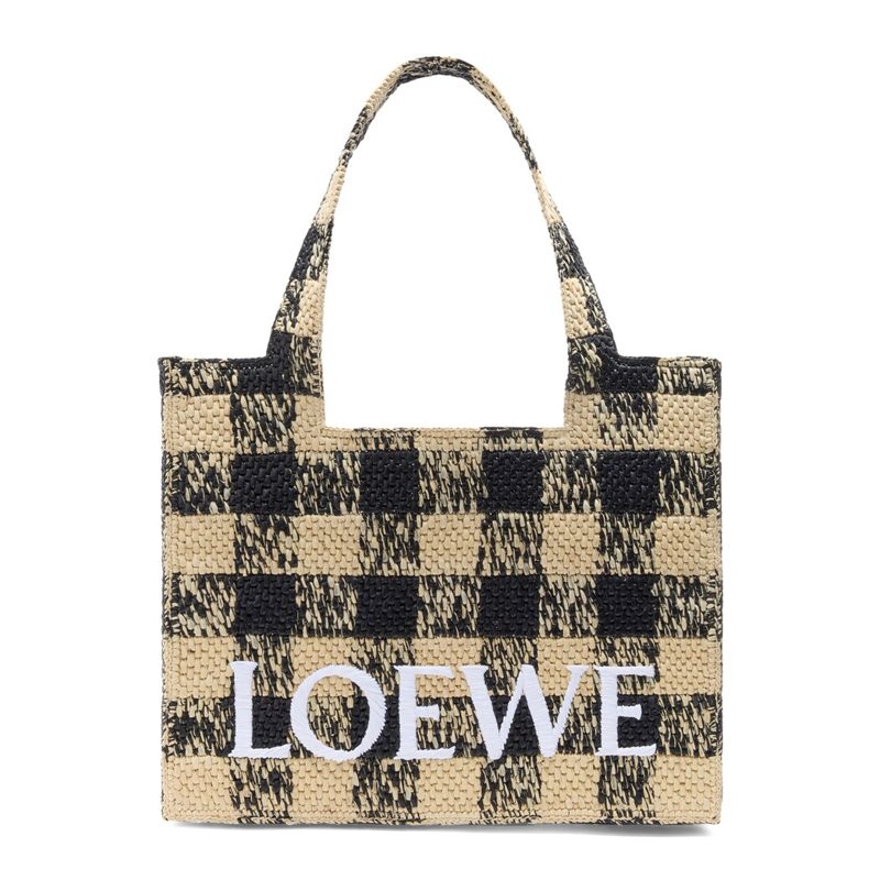 Bolsa Tote Collab x Paula's Ibiza Large Raffia Gingham - Mercado de Luxo - O Maior E-Commerce de Bens, Produtos e Serviços de Luxo do Brasil.