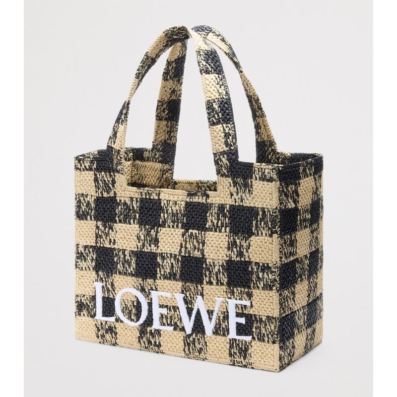 Bolsa Tote Collab x Paula's Ibiza Large Raffia Gingham