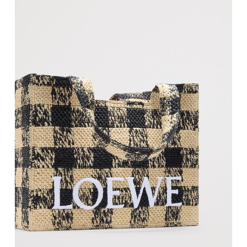 Bolsa Tote Collab x Paula's Ibiza Large Raffia Gingham