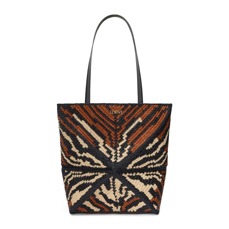 Bolsa Tote Collab x Paula's Ibiza Medium Raffia Tiger Puzzle - Mercado de Luxo - O Maior E-Commerce de Bens, Produtos e Serviços de Luxo do Brasil.