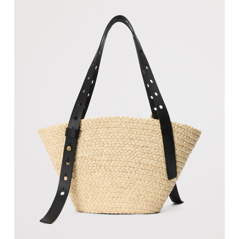 Bolsa Tote Collab x Paula's Ibiza Small Raffia Punch-Hole
