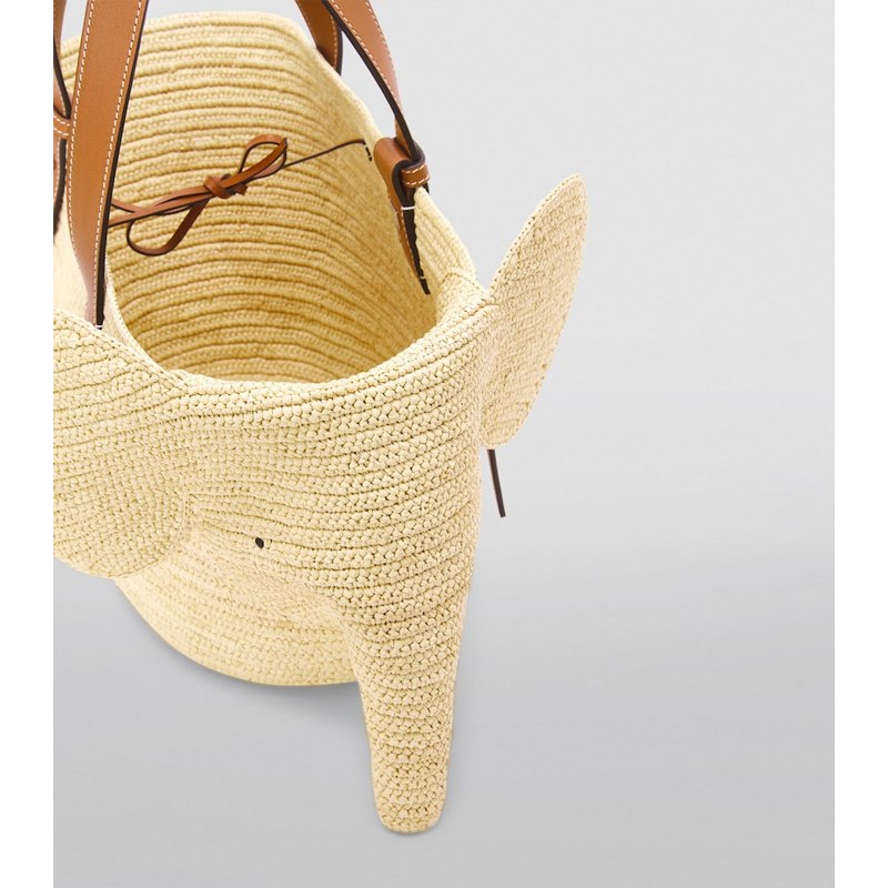 Bolsa Tote Woven Elephant Basket