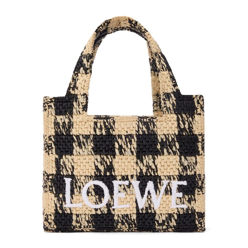 Bolsa Tote Collab x Paula's Ibiza Mini Raffia Gingham - Mercado de Luxo - O Maior E-Commerce de Bens, Produtos e Serviços de Luxo do Brasil.
