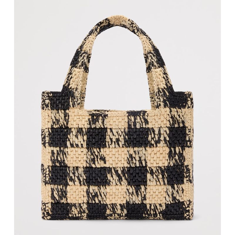 Bolsa Tote Collab x Paula's Ibiza Mini Raffia Gingham