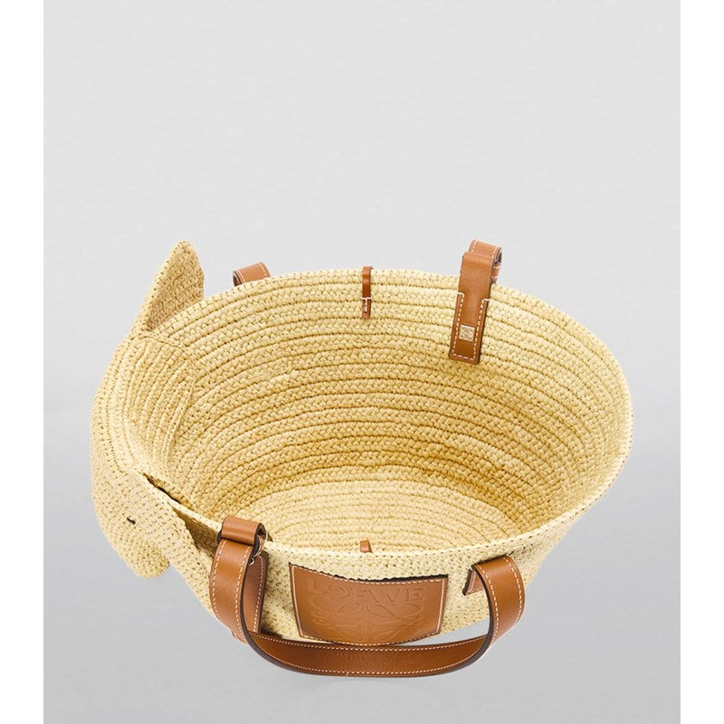 Bolsa Tote Small Woven Elephant Basket