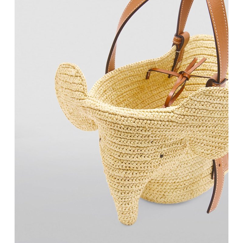 Bolsa Tote Small Woven Elephant Basket