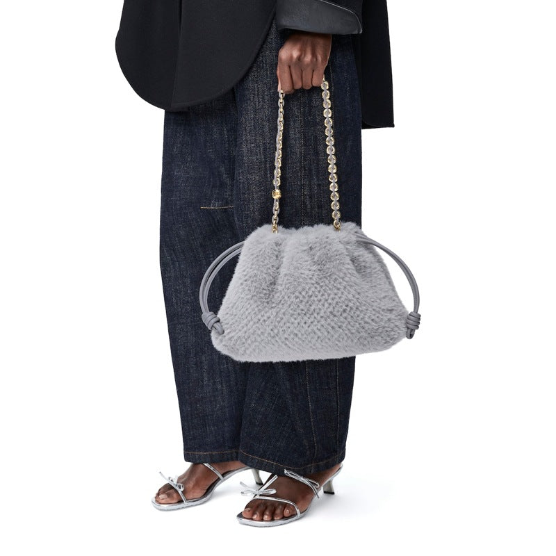 Bolsa Tote Medium Brushed Knit Flamenco Purse